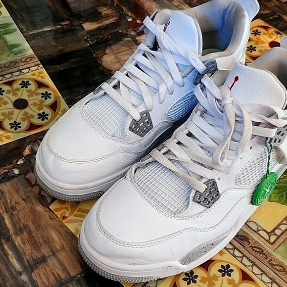 all white retro 4
